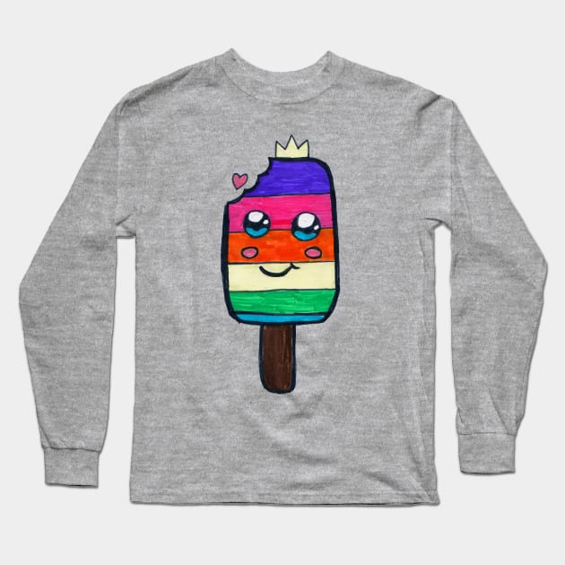 Kawaii Ice Cream King Long Sleeve T-Shirt by PrimalWarfare